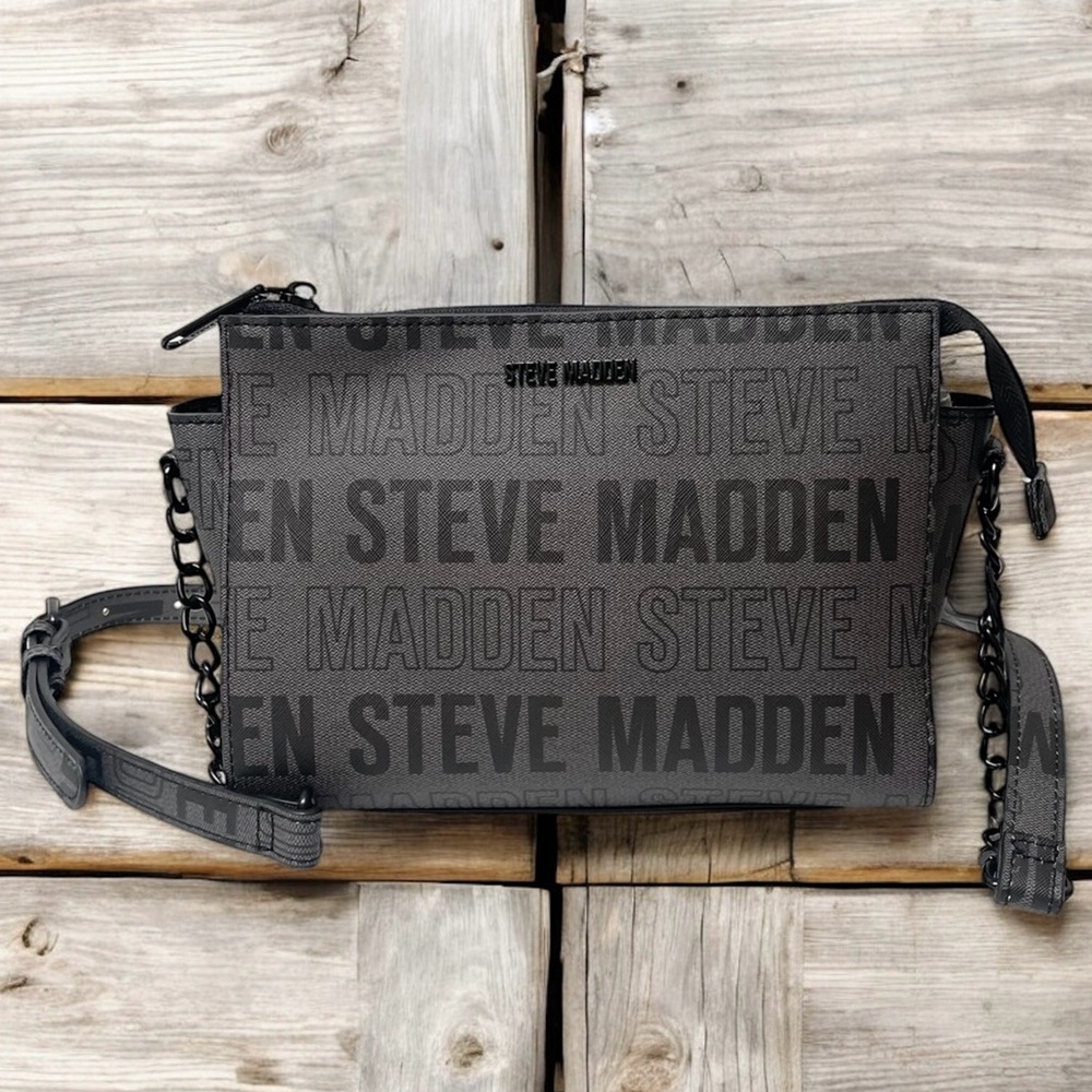 Steve Madden Gray Logo Belt Bag